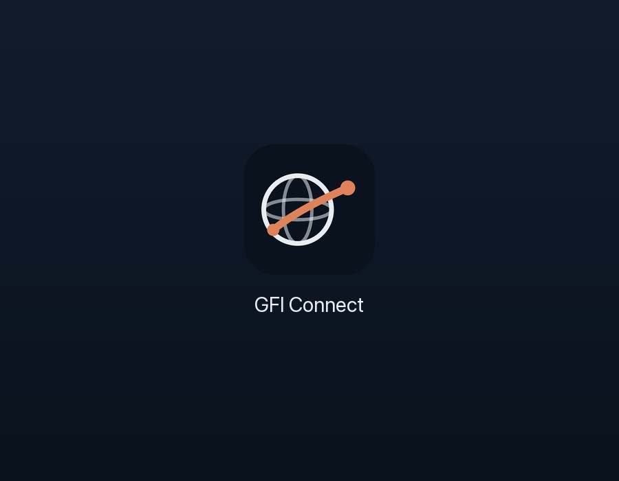 Значок GFI Connect на экране «Домой»